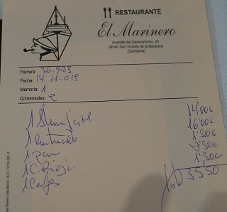 Restaurante El Marinero San Vicente de la Barquera