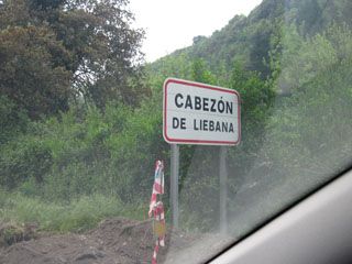 La carretera en obras Queseria Lebanes Cabezon de Liebana