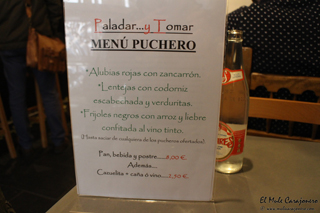 Menu Restaurante Paladar y Tomar Santander
