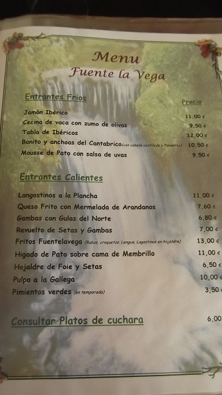 Restaurante Fuente La Vega Ramales de la Victoria Cantabria