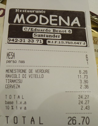 Santander Restaurante italiano Modena