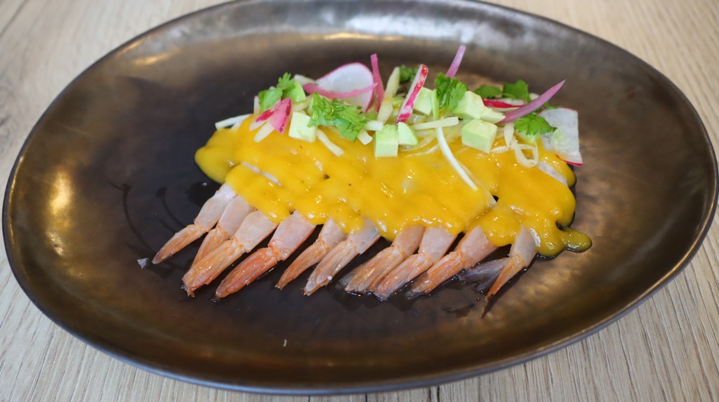 aguachile de gamba blanca de Huelva