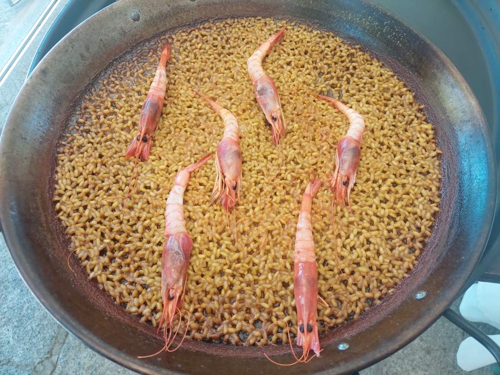 arroz con gamba roja