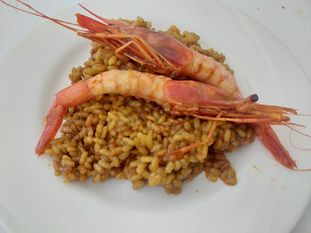 arroz con gamba roja