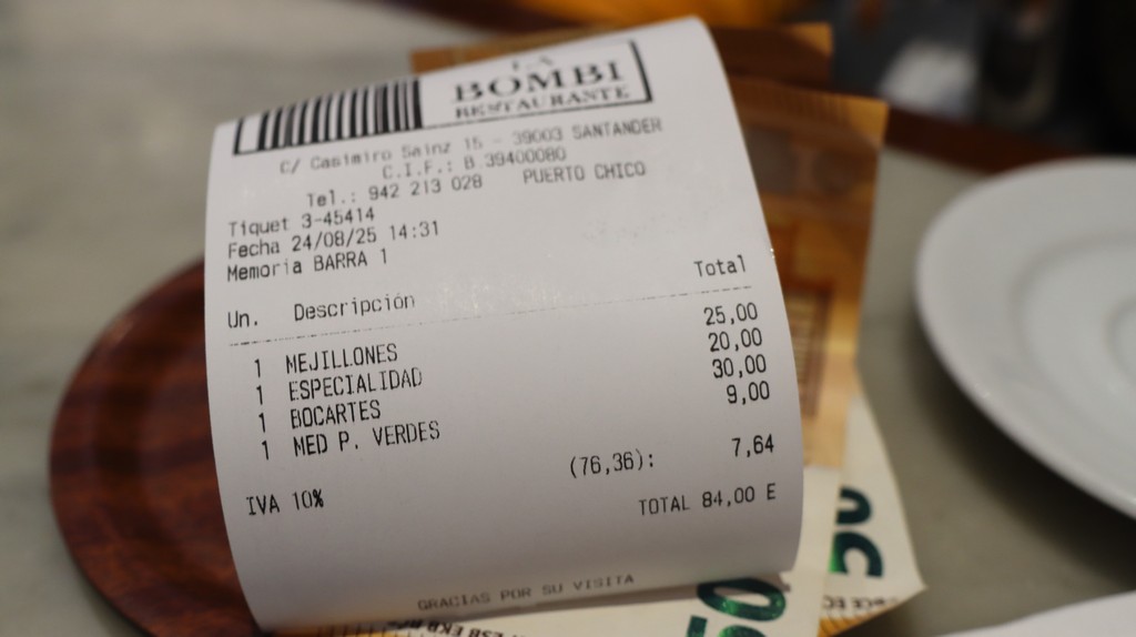 Factura La Bombi