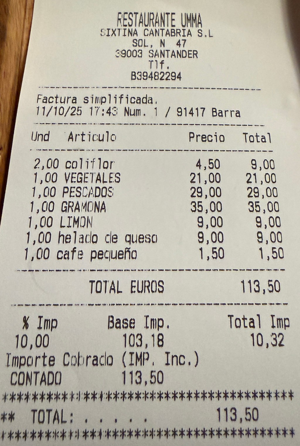 Umma cocina cántabra