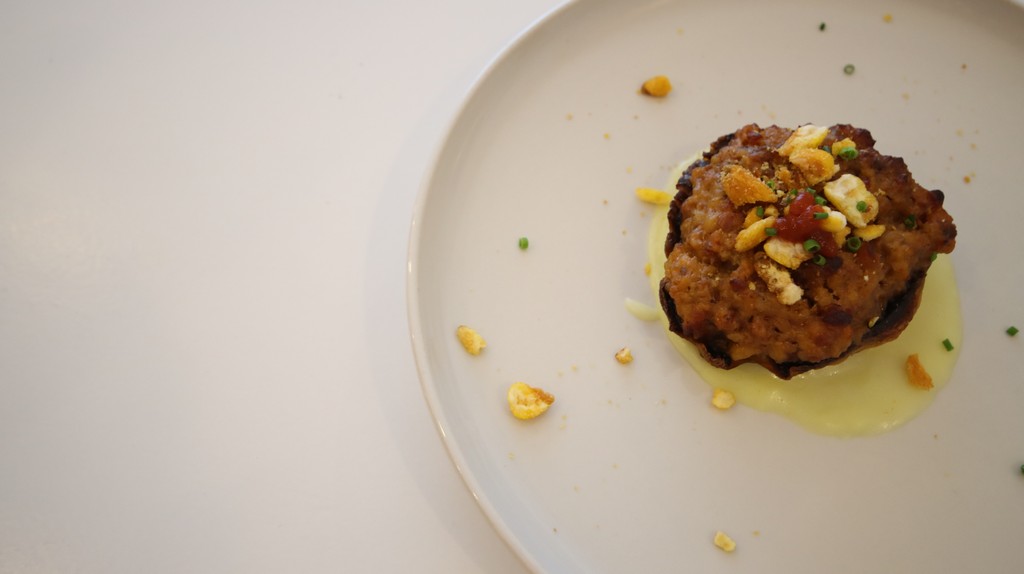 Alcachofa confitada con parmentier